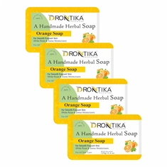 Orange Handmade Herbal Soap (Pack of 4)